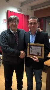 Vanni Lanzarotto premiato dal Sindaco di Bonavigo (VR)